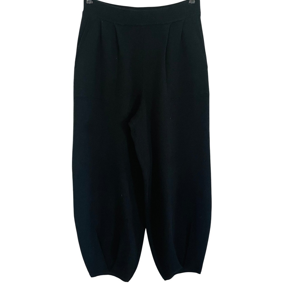 Free People Black High-Waist Relaxed Trousers